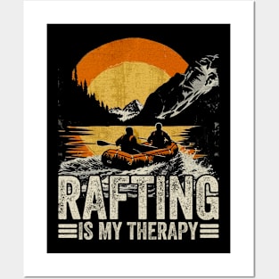 Rafting is my Therapy River Posters and Art